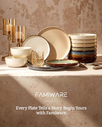 Milkyway 16 Piece Dinnerware Set with Pasta Bowls (Almond Milk / Service for 4 (Include Pasta Bowls))