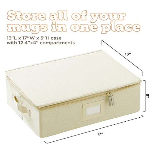 Cup & Mug Storage Case (Cream / 1 Piece Box for Cups and Mugs)