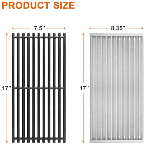 Grill Grate & Emitter Plate Kit for Charbroil TRU (17" x 24.9" for 3-Burner)