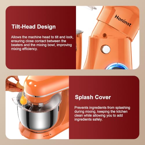 4QT Electric Stand Mixer (Orange)