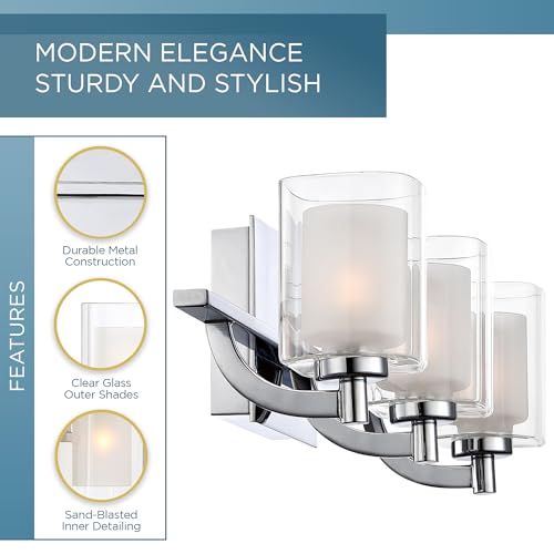 KLT8603CLED Kolt Modern Vanity Bath Lighting (3-Light / Polished Chrome)