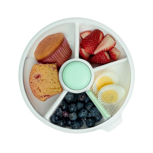 Kids Large Snack Spinner Slide Bundle with Hand Strap and Sticker Sheet (Mint Green / Large - Slide)