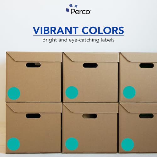 Teal Perforated Round Circle Dot Sticker 3 (Teal / 3 Inch)