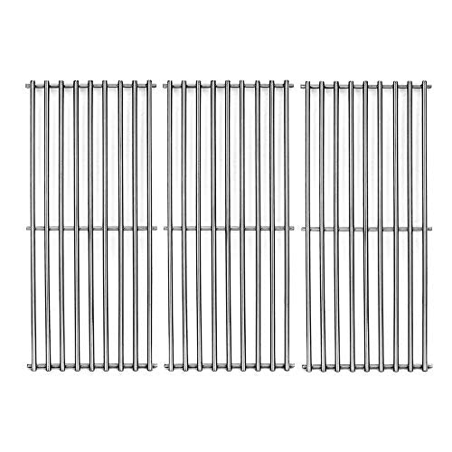 S6505A (3-Pack) 19 3/4" Stainless Steel Cooking Grid Grates Replacement for Chargriller 3001, 3008, 3030, 4000, 5050, 5252,King Griller 3008 5252 Set of 3 (3 Stainless Steel)
