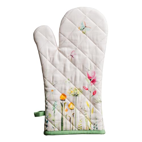Maison d'Hermine Oven Gloves 100% Cotton Oven Mitt (019 - Botanical Fresh / 7.5" x 13" (Oven Mitt))
