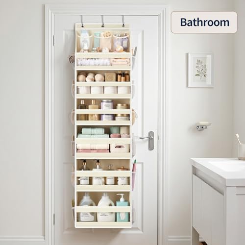 7 Tier Over the Door Organizer (Cream White / 7 Tier)