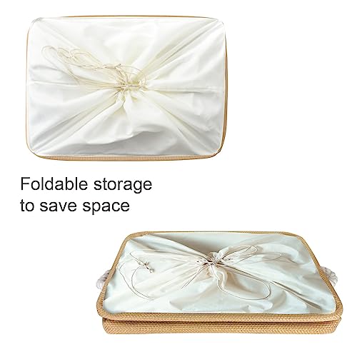 Storage Bin for Shevles (Beige / 3PCS/Extra Jumbo - 20.5Lx15.7Wx13.8H)