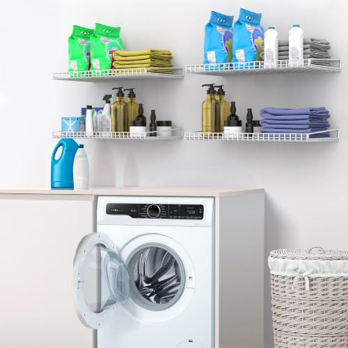 Wall Mounted Storage Shelf for Garage (White)