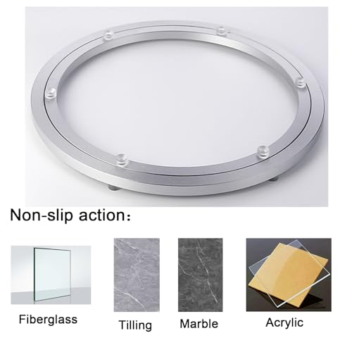 Non Slip Lazy Susan Bearing Rotating Turntable Bearings Swivel Plate Hardware Aluminum Metal for Dining