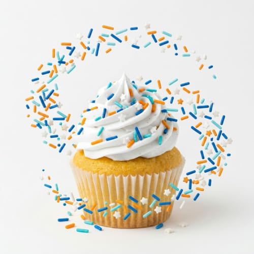 Blue and Orange dessert Sprinkles (Blue and Orange)
