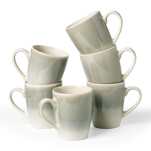 Coffee Mugs Set (6pcs / Glacier-Sage Green)