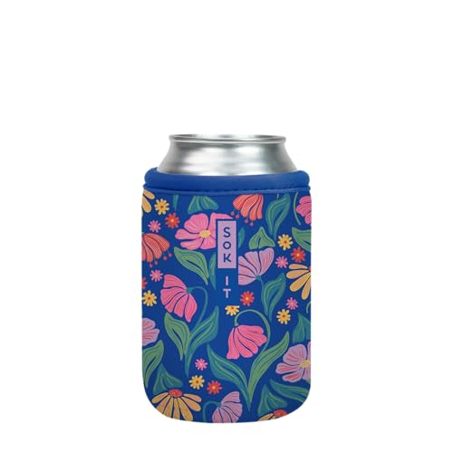 CanSok Sleeve for Beer & Soda Insulated Neoprene Cover (Fairy Flora / 12oz Can Sleeve)