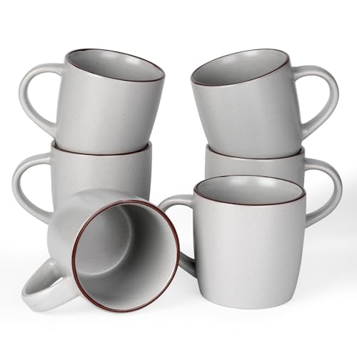 Mercury Coffee Mugs 13 oz (Mercury-Light Grey / 6 Count (Pack of 1))