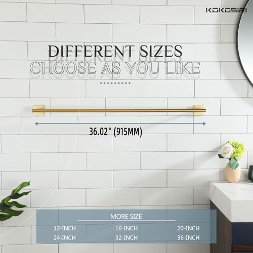 Bathroom Towel Bar 36'' Towel Holder for Bath Kitchen Wall Mount Towel Rails 36 Inch Brushed Gold Stainless Steel B4005BG (Brushed Gold / 36-Inch)