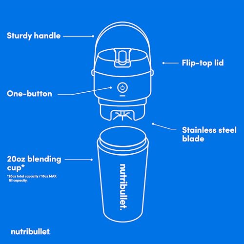 Flip Portable Blender with Insulated Cup (20 oz / Black)