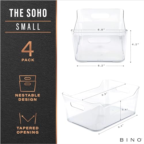 Plastic Organizer Bins (Clear / Small)
