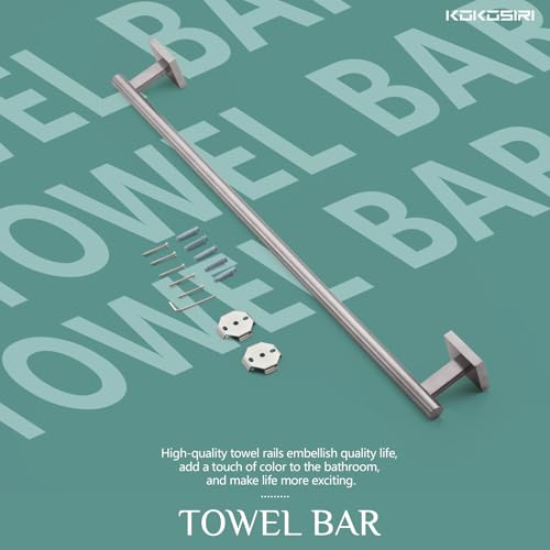 Towel Holder Bathroom Accessories Towel Bar for Bath Kitchen Necklace Holder 24 Inch Brushed Nickel Stainless Steel B4005BR (Brushed Nickel / 24-Inch)