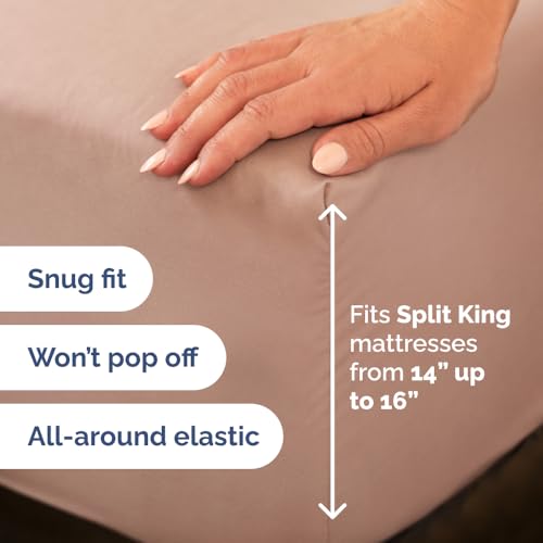 Flex Top Split Head King 4 Piece Sheet Set (34 - Mauve / Split Head/Flex Top)
