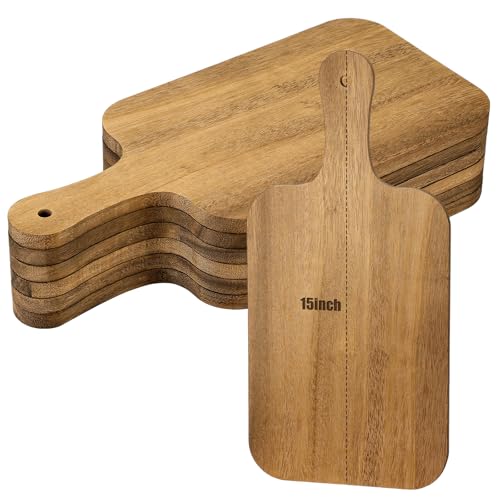 6 Pcs Thick Wood Cutting Boards 15 Inch for Laser Engraving (15 x 7 inches)