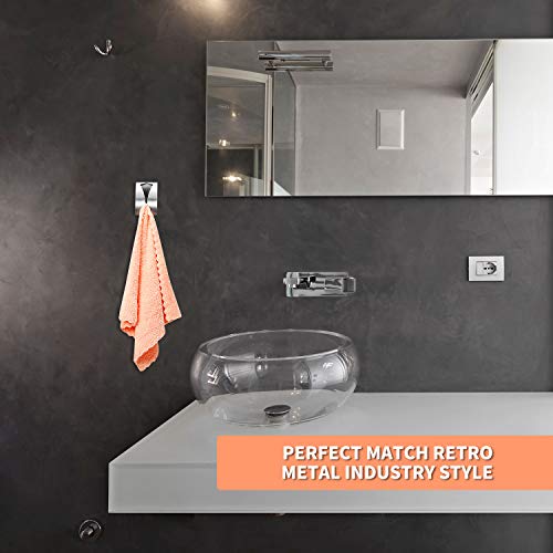 4 Pcs Self Adhesive Kitchen Towel Hook Holder (Silver)