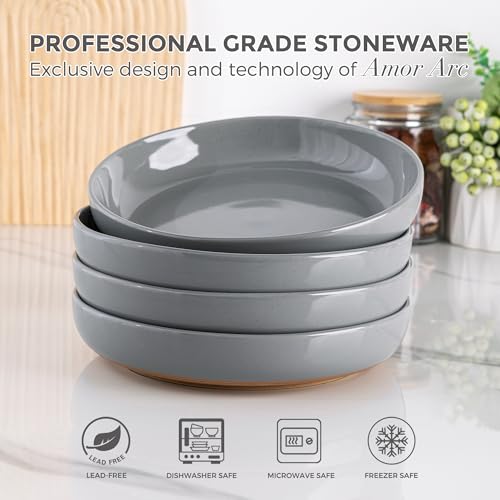 8.75'' Large Ceramic Pasta Bowls (Limestone(8.75inch))