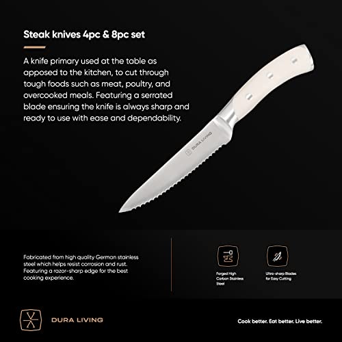 4 Piece Serrated Kitchen Steak Knife Set