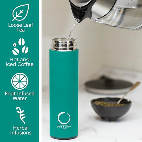 Insulated Tea Infuser Bottle (Green)