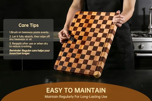 Cutting Boards for Kitchen (Checkered / 16.5"L x 11.6"W)