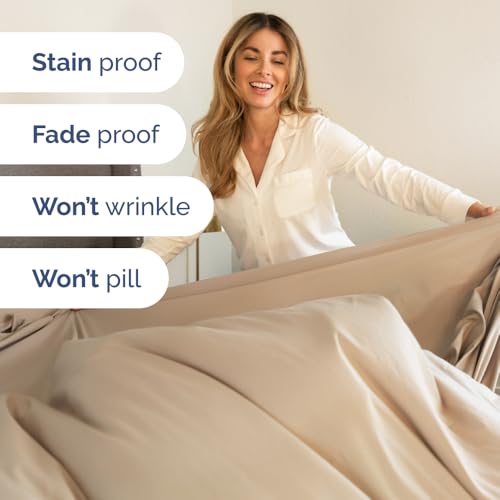 Flex Top Split Head King 4 Piece Sheet Set (12 - Cream / Split Head/Flex Top)