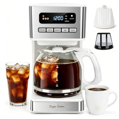 Programmable Coffee Makers 12 Cup (White)