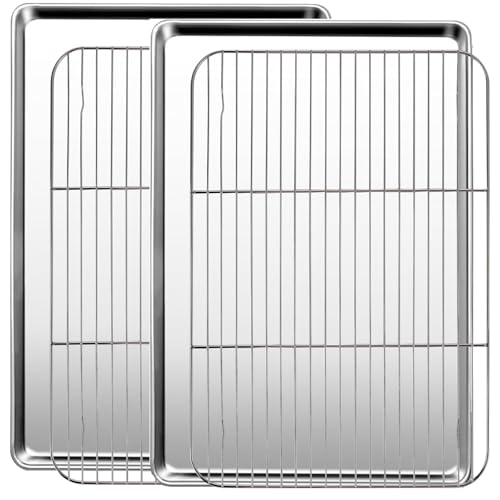 Baking Sheet with Racks Set [2 Sheets + 2 Racks] (4 Count)