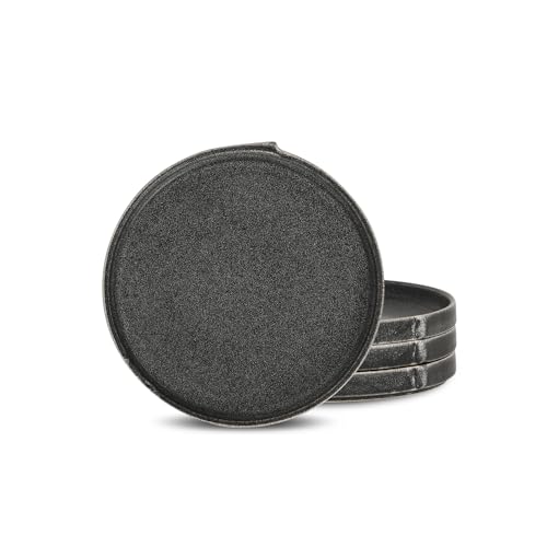 Bao 4 Piece Salad Plate Set Stoneware (Charcoal / 4-Piece - Salad Plate)