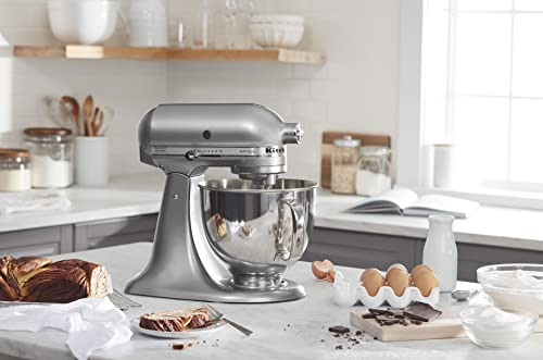 Artisan, 5-Qt Tilt Head Stand Mixer, KSM150PS, Contour Silver (Contour Silver)