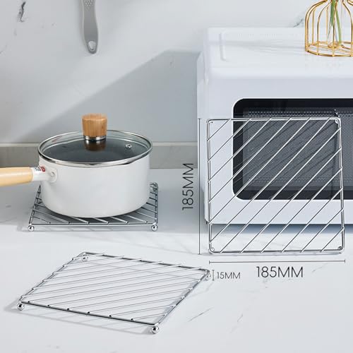 3 Pcs Stainless Steel Trivets Heat Resistant Insulated Hot Pads Table Dish Mat Tableware Placemat Dining Table Decor Hot Pads Cooking and Baking Pans Holder Air Fryer Oven Cookie Cooling Racks