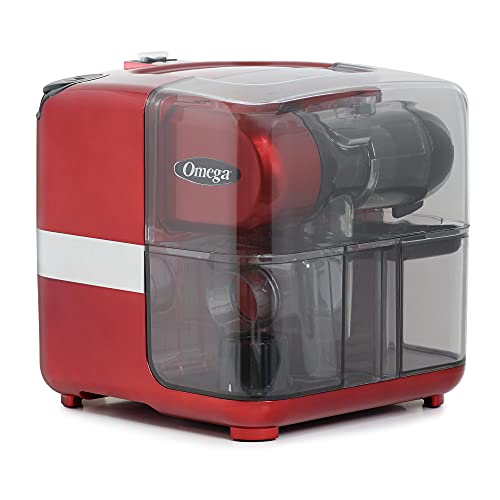 Juicer Cold Press 365 Slow Masticating Vegetable and Fruit Juice Extractor and Nutrition System Makes Nut Milks Baby Food and Sorbets (200-Watts / Red)