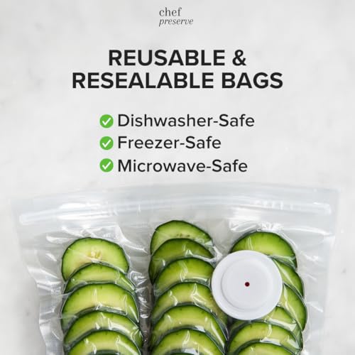 Reusable Vacuum Sealer Bags for Food (Bags Only - 30 X-Large Bags (12x20 in))
