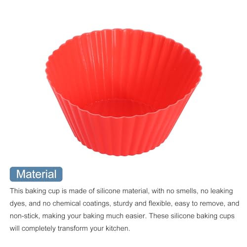 18Pcs Silicone Cupcake Liners (Red / 3.5cm/1.4inch)