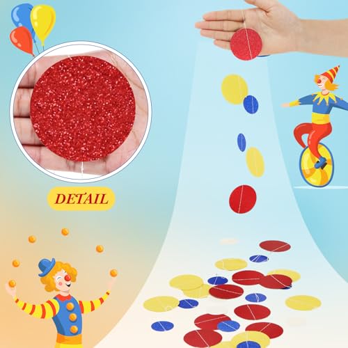 5 Pieces Dot Garland Banner Hanging (Red,blue,yellow)
