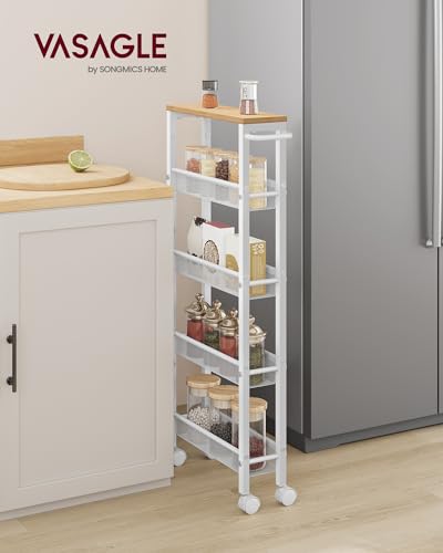 5 Tier Slim Rolling Storage cart with Wheels