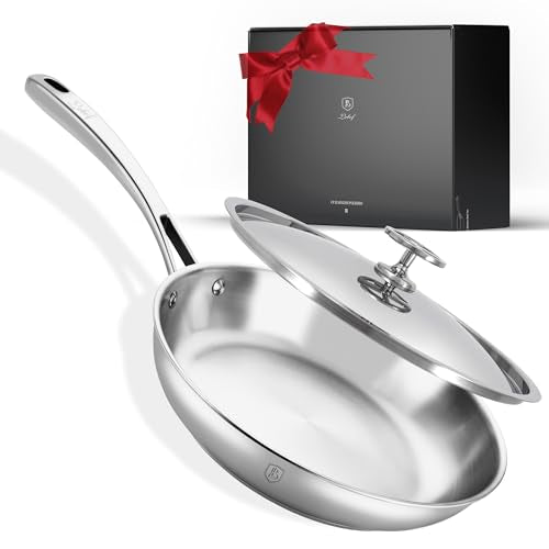 12 Inch 316 Stainless Steel Frying Pan with Lid (12 Inch)