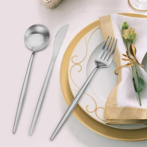 Matte Silverware Set for 4 (Silver / 20-piece)