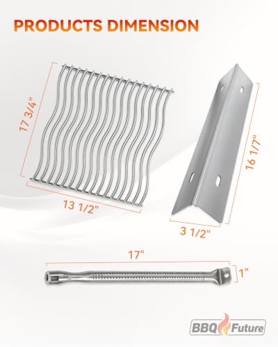 Grill Replacement Parts for Napoleon Prestige 500 (Heat Plates + Burners + Grates)