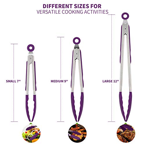Kitchen Tongs for Cooking ((05) Purple)