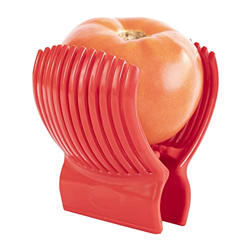 Tomato Slicer Holder Kit Tool Cutting Guide Onion Potato Pepper Prep (Tomato Holder + Poker)