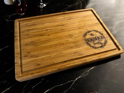 Handmade Personalized Cutting Board (Family Engraving)