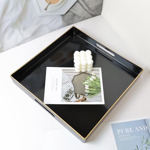 Black Decorative Tray for Living Room (Bs02re)