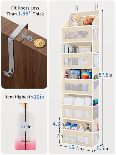 Over the Door Organizer for Bedroom (Beige / 1 Pack (Standard))