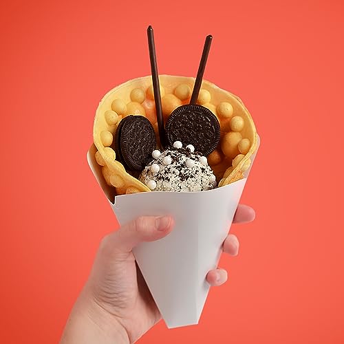 Mickey Mouse Rotating Bubble Waffle Maker by Select Brands (White, Red, Black)