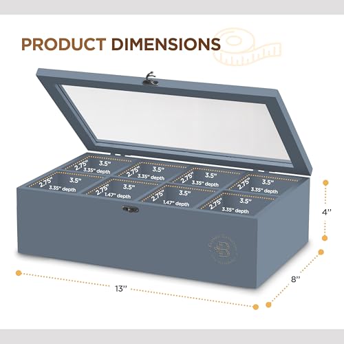 Tea Bag Organizer with Drawer (Grey)