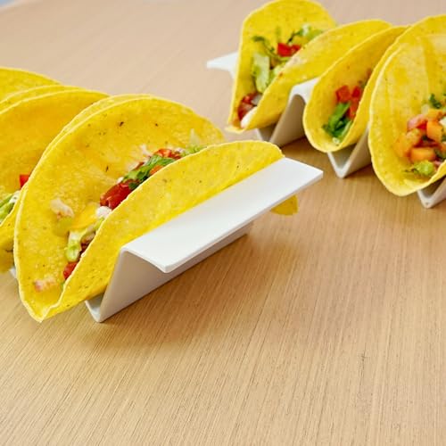 Melamine Taco Holder Stands (Set of 4 / White)